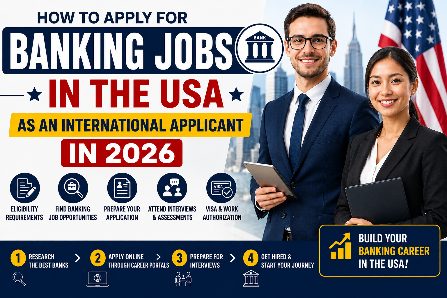 How to Apply for Banking Jobs in the USA as an International Applicant in 2026